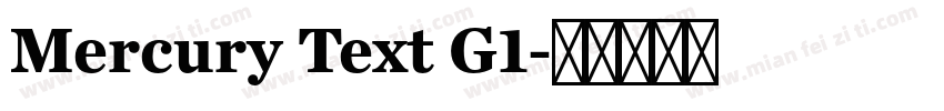 Mercury Text G1字体转换